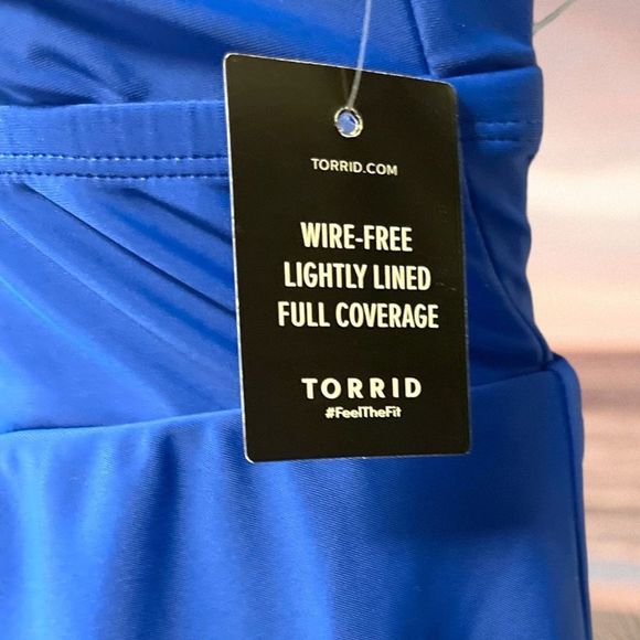Torrid Blue Active Wireless Scoop Back One Piece Swimsuit Size 2 2XL NWT - Picture 8 of 12